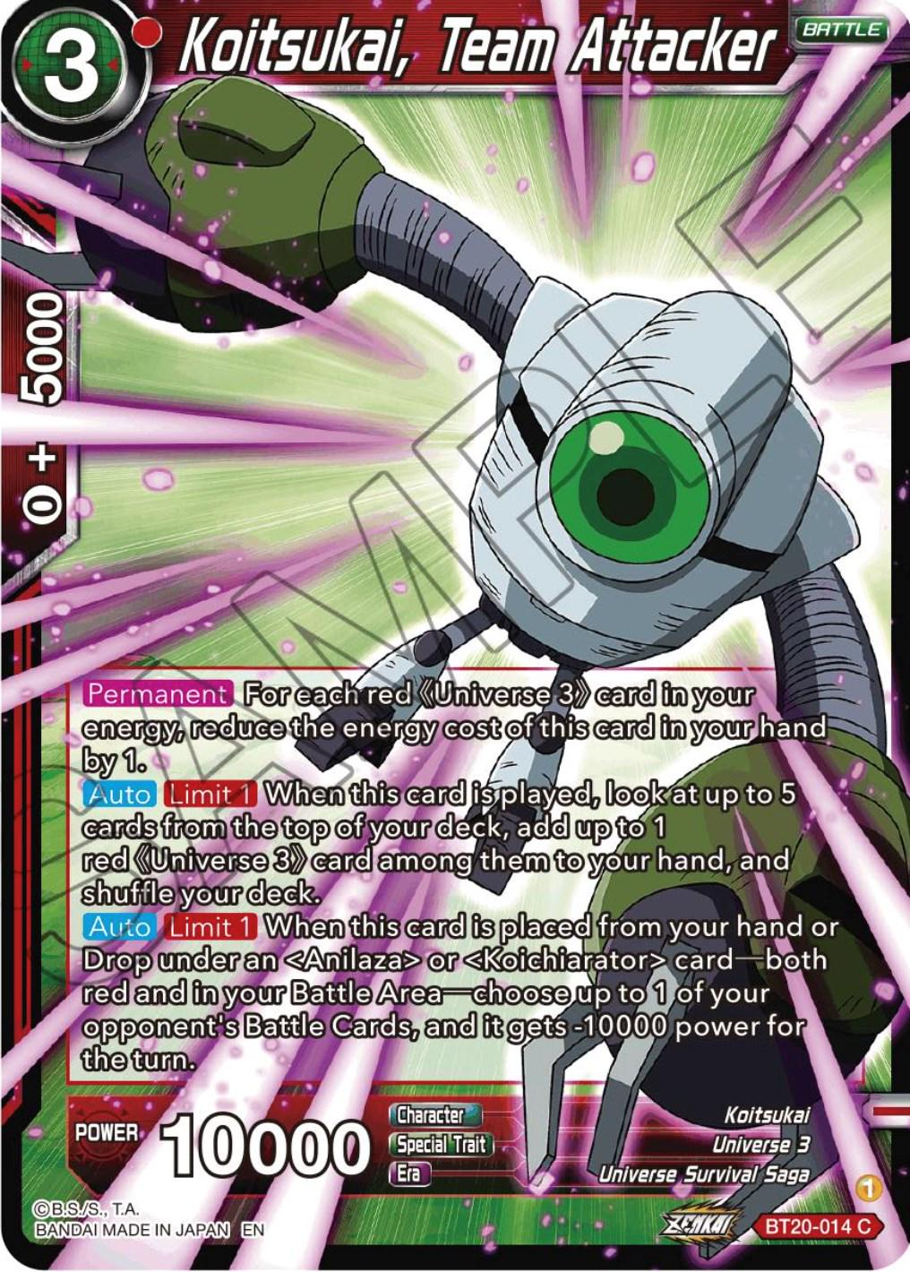 Koitsukai, Team Attacker BT20-014