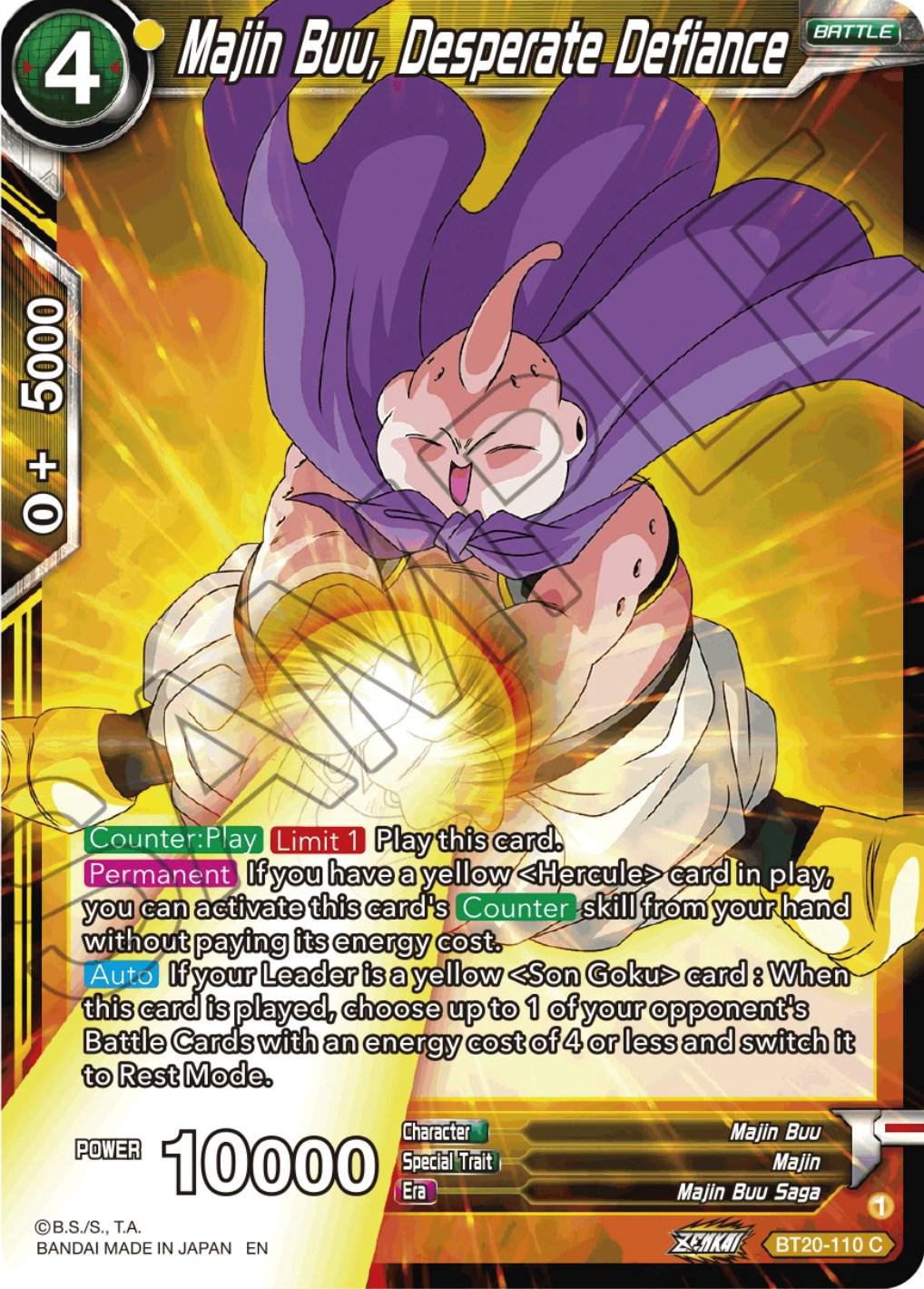 Majin Buu, Desperate Defiance BT20-110