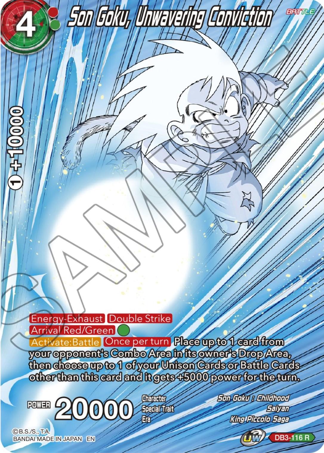 Son Goku, Unwavering Conviction DB3-116