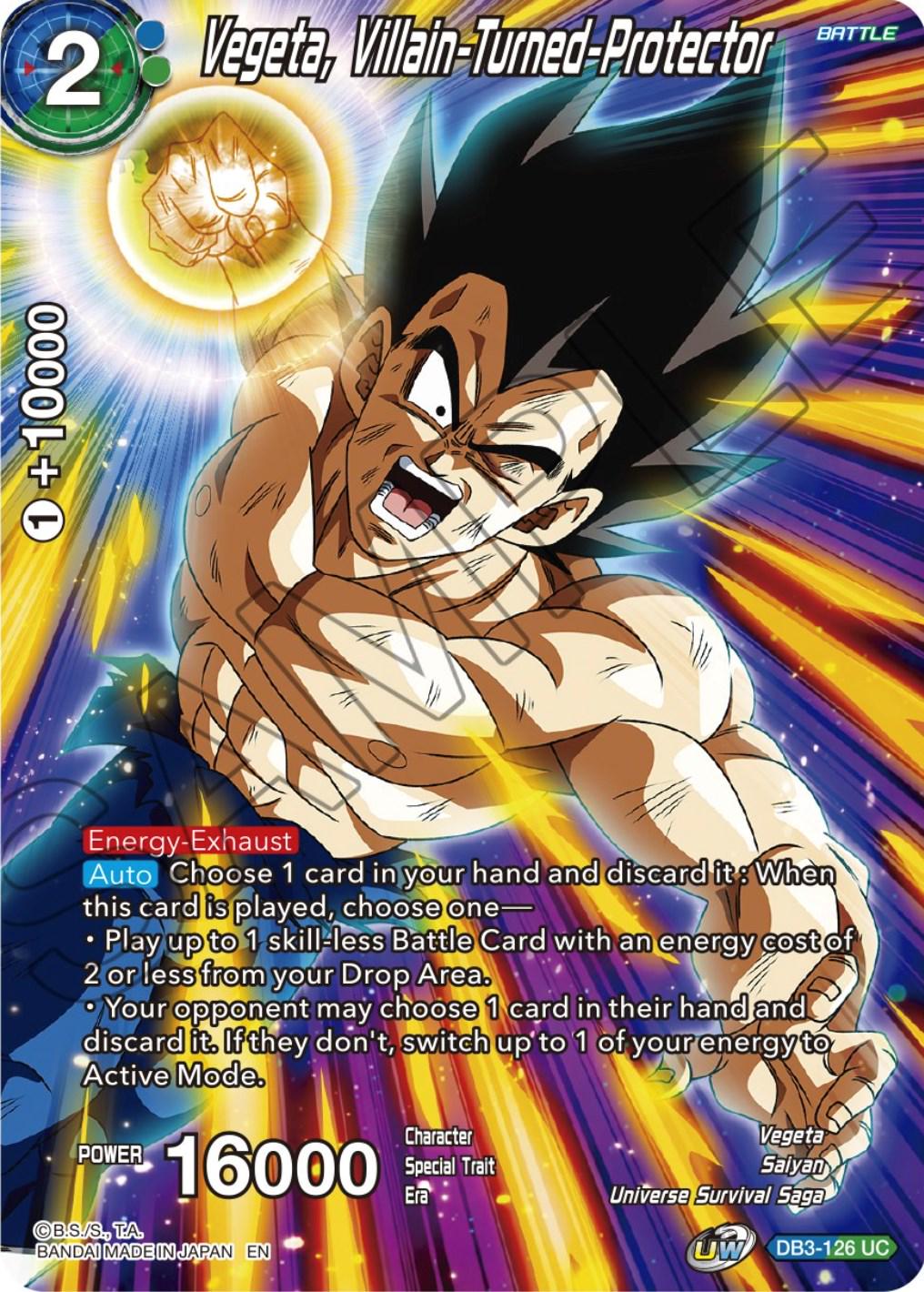 Vegeta, Villain-Turned-Protector DB3-126
