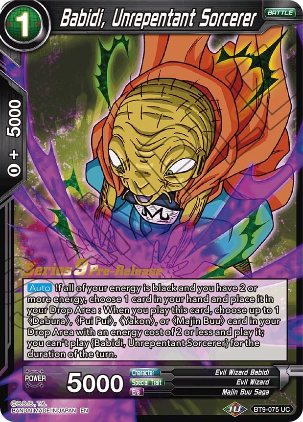 Babidi, Unrepentant Sorcerer BT9-075