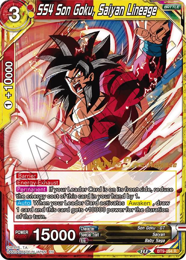 SS4 Son Goku, Saiyan Lineage BT9-094