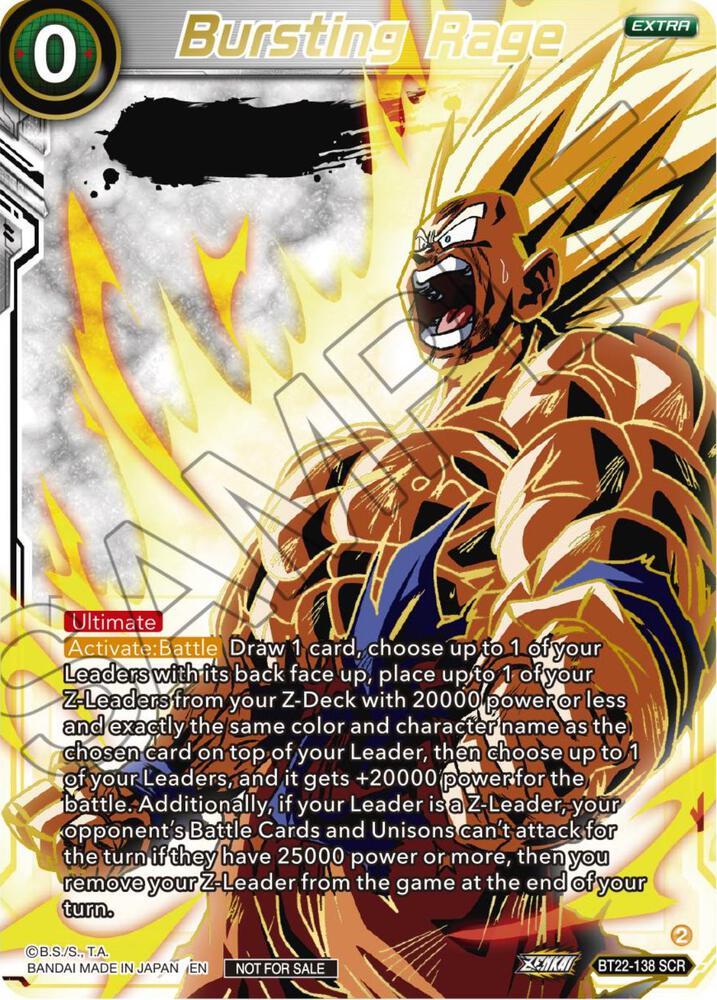 Bursting Rage [Serial Number Card] [Serial/500] BT22-138