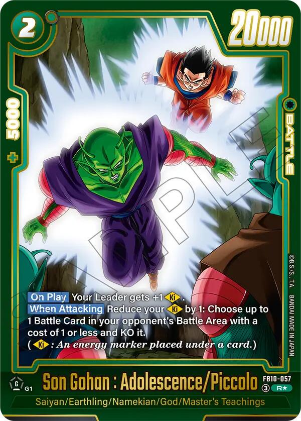 Son Gohan: Adolescence/Piccolo [Alternate Art Holo] FB10-057