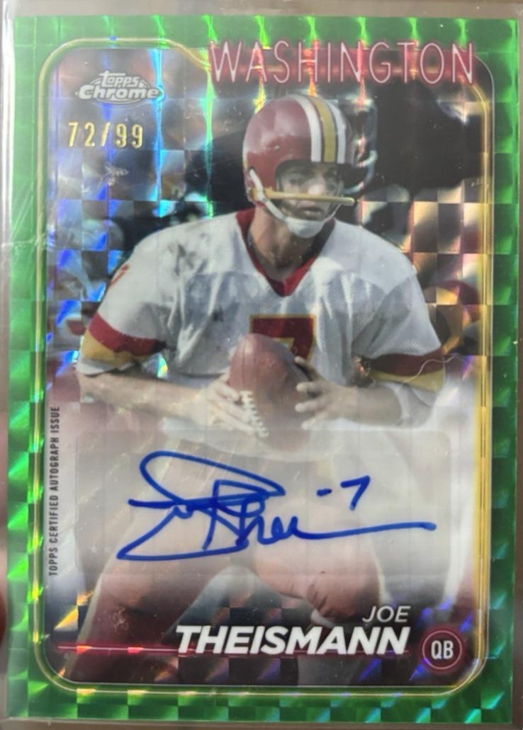 Joe Theismann [Green Geometric Variation] #BA-JTH