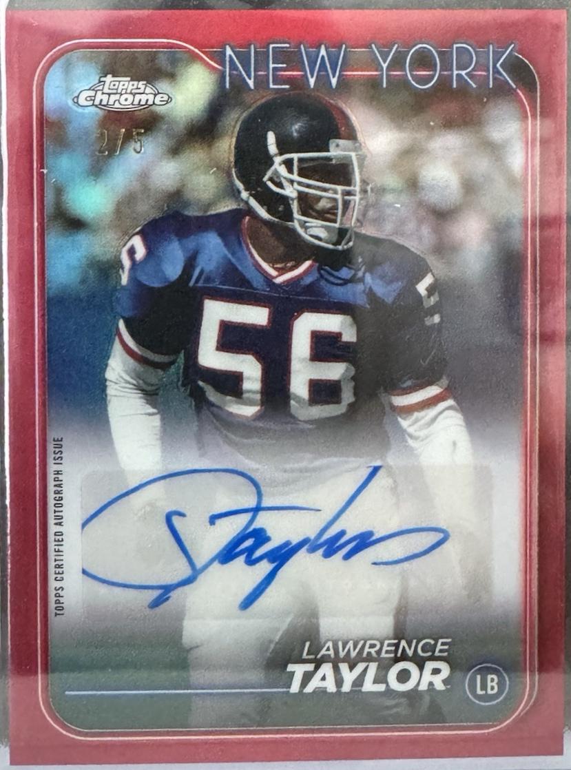 Lawrence Taylor [Red Refractor] #BA-LTA