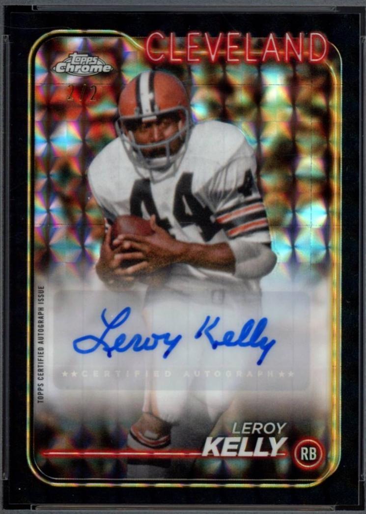 Leroy Kelly [Black Geometric Variation] #BA-LKE