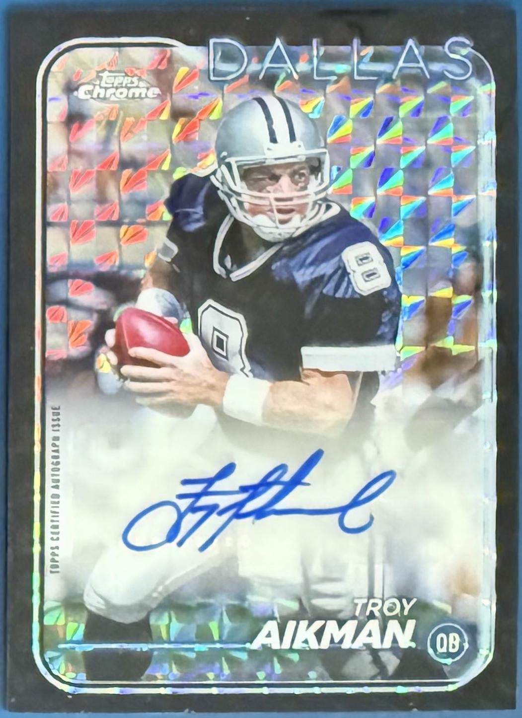 Troy Aikman [Black Geometric Variation] #BA-TAI