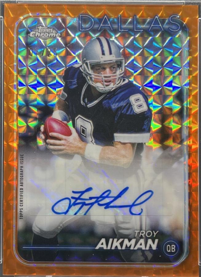 Troy Aikman [Orange Geometric Variation] #BA-TAI