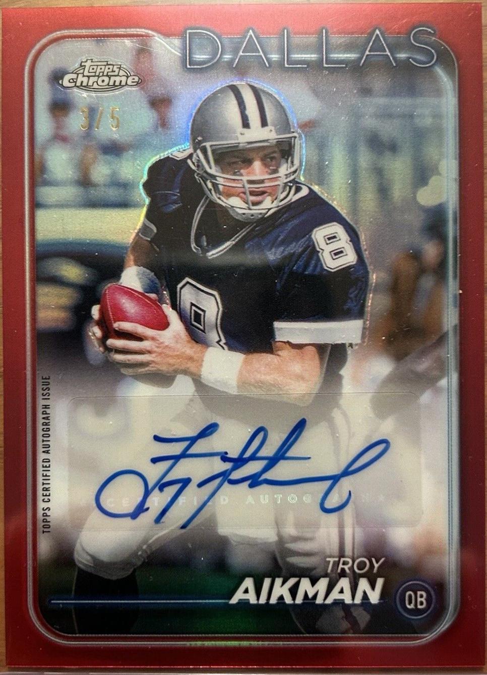 Troy Aikman [Red Refractor] #BA-TAI