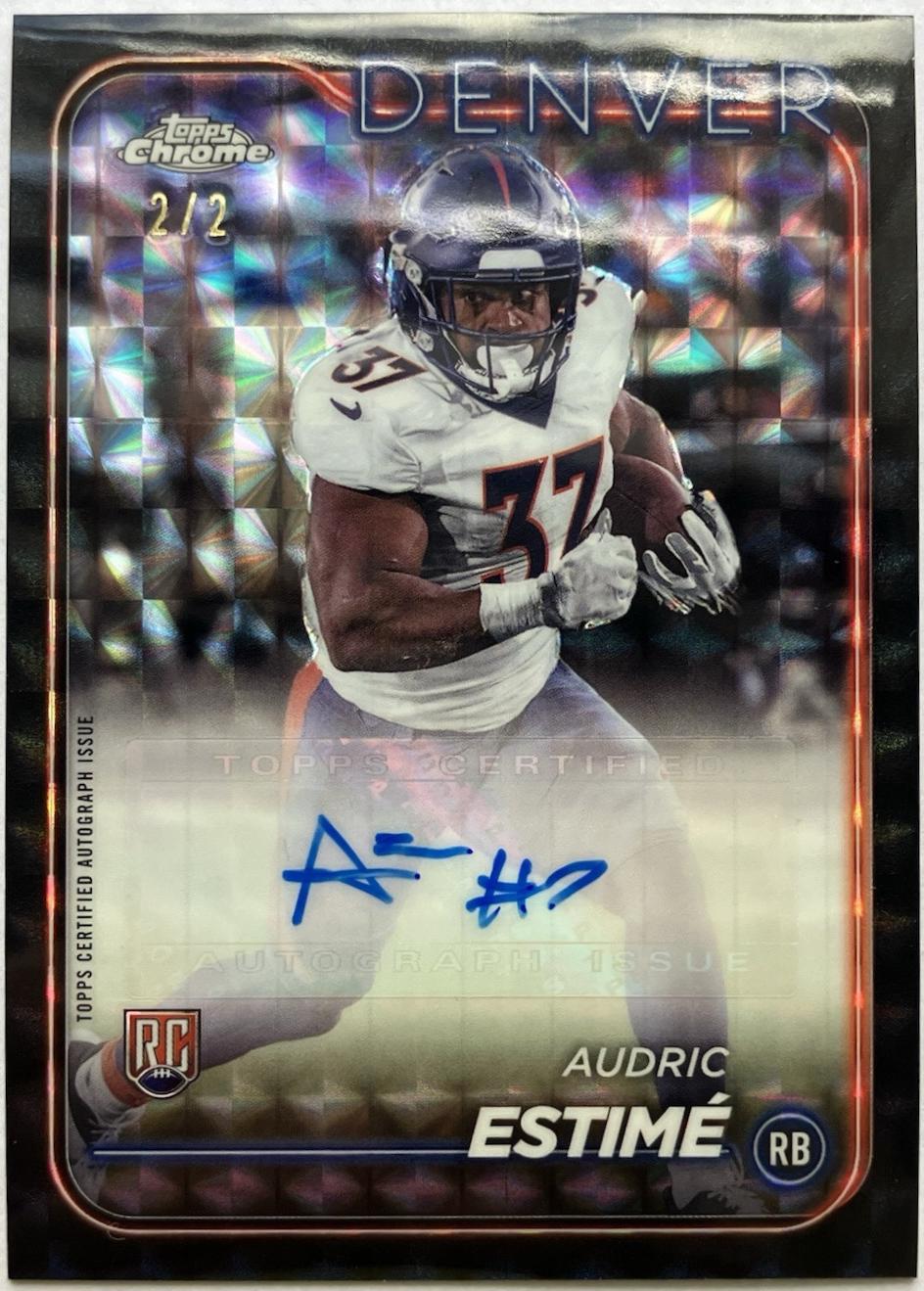 Audric Estime [Black Refractor] #RA-AES