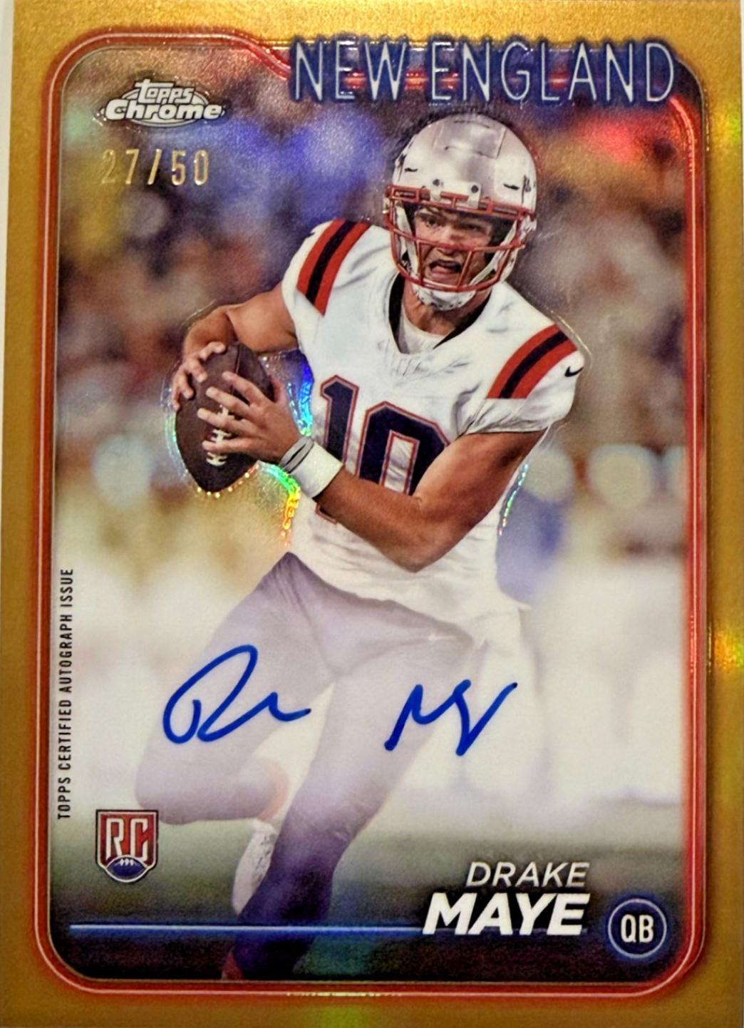 Drake Maye [Gold Refractor] #RA-DMA