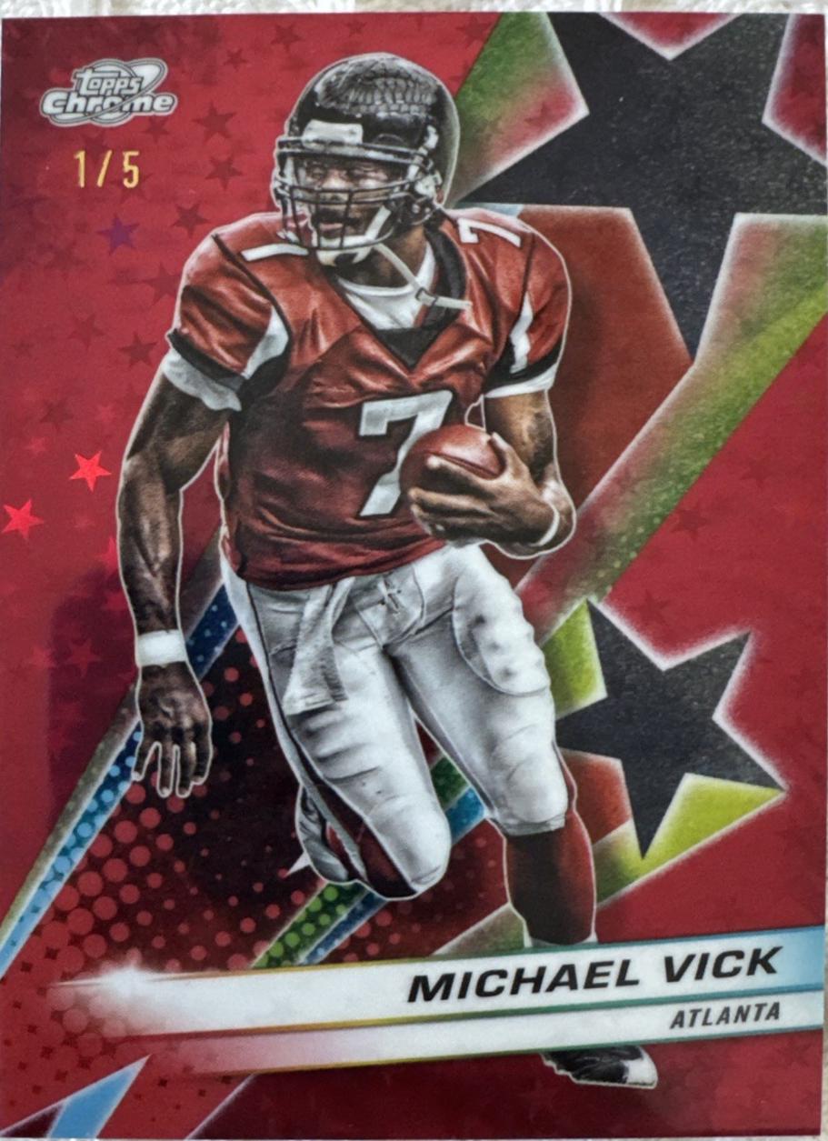 Michael Vick [Red Flare Refractor Starfractor] #202