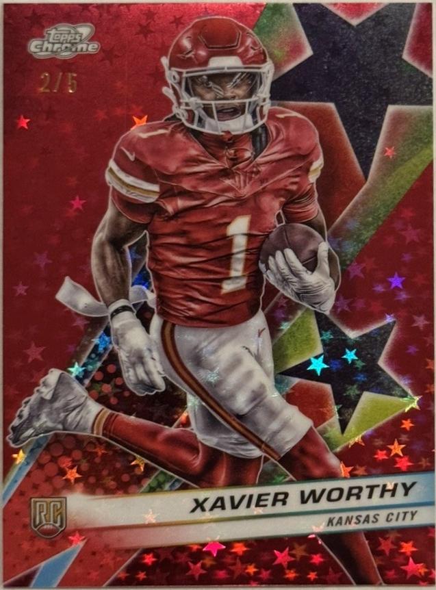 Xavier Worthy [Red Flare Refractor Starfractor] #267