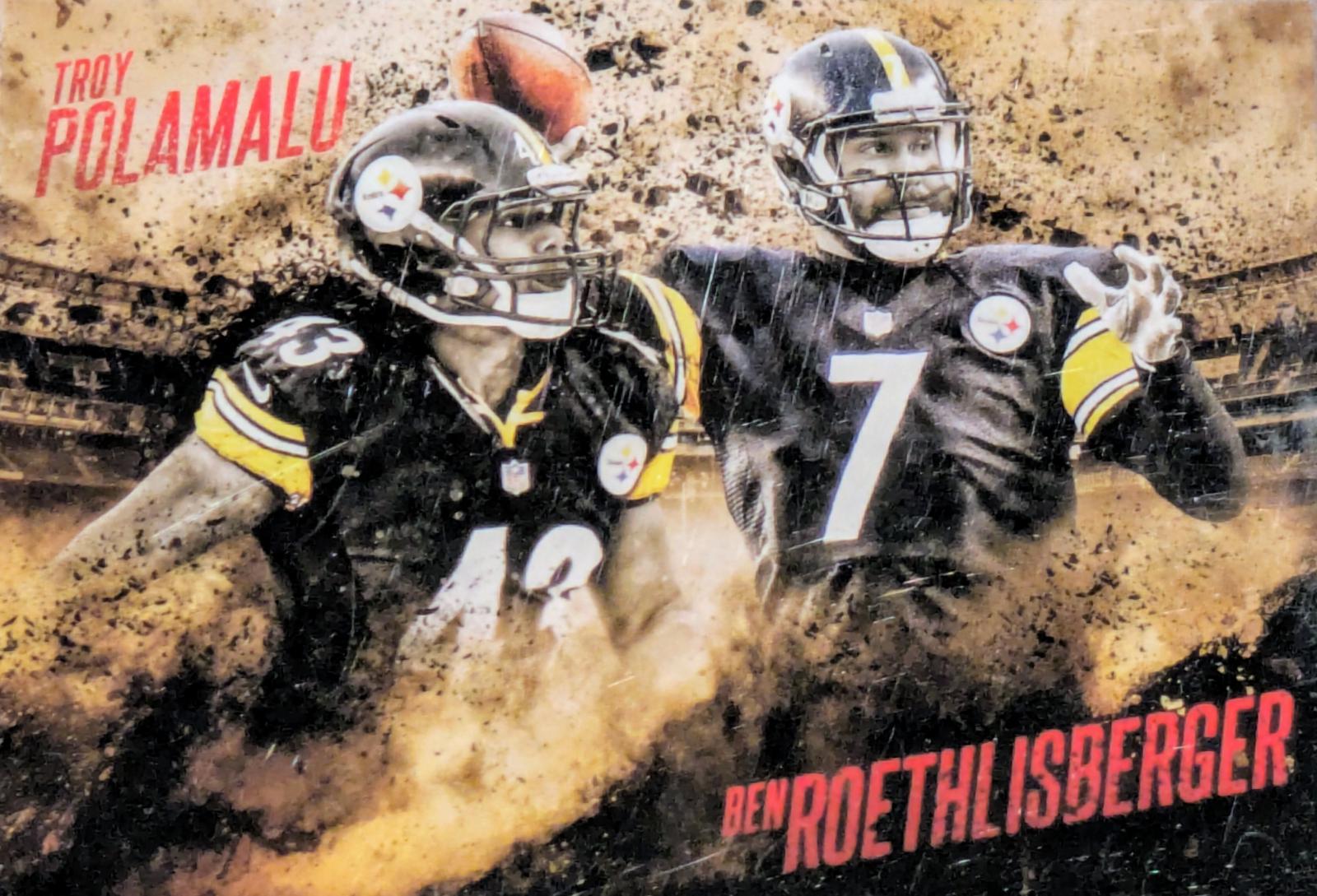Troy Polamalu, Ben Roethlisberger #CF-PR