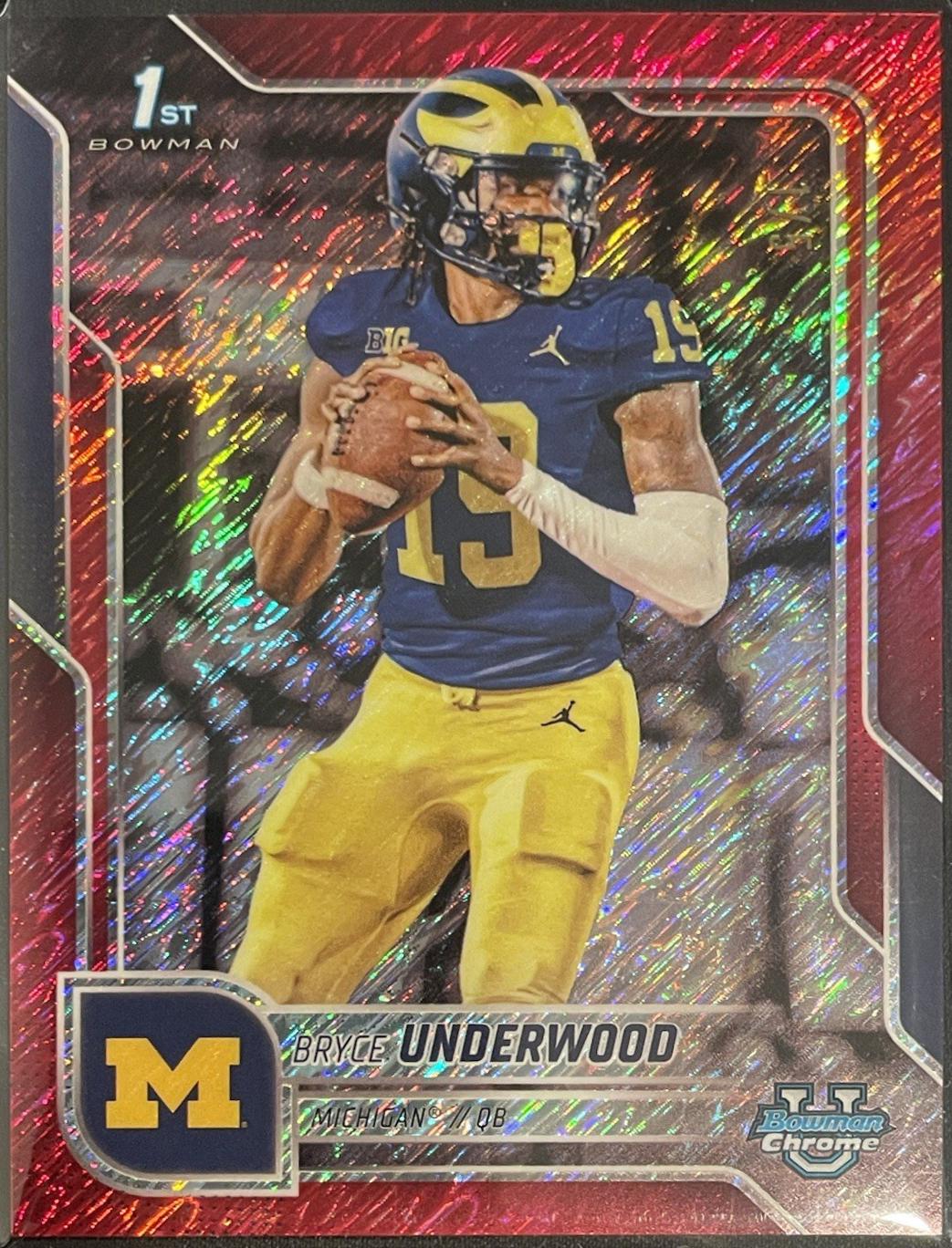 Bryce Underwood [Red Shimmer Refractor] #196