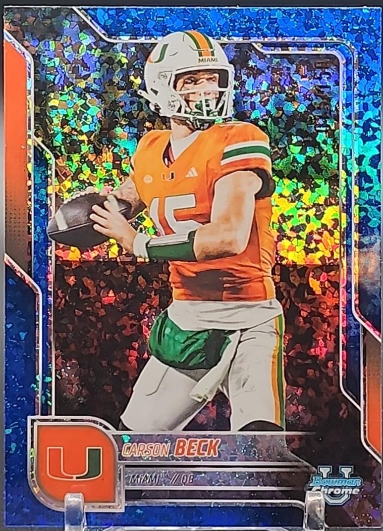Carson Beck [Blue Mini-Diamond Refractor] #138