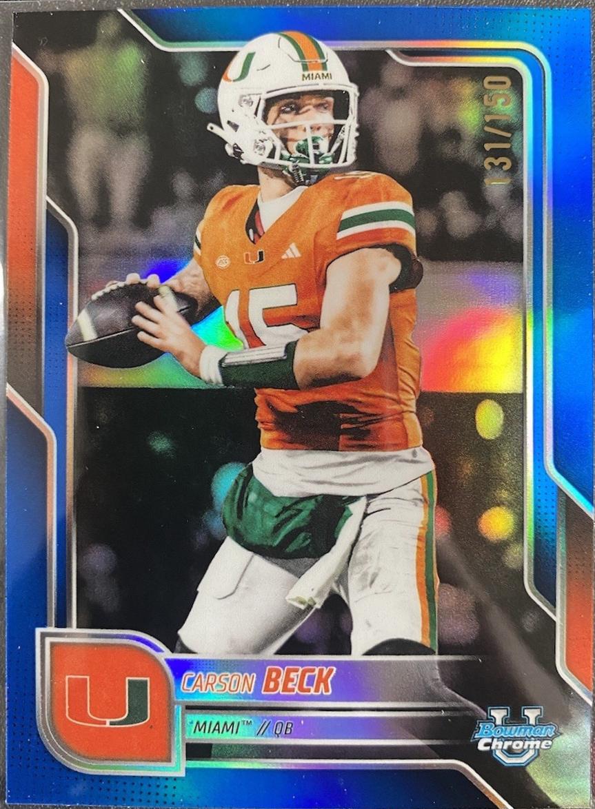 Carson Beck [Blue Refractor] #138