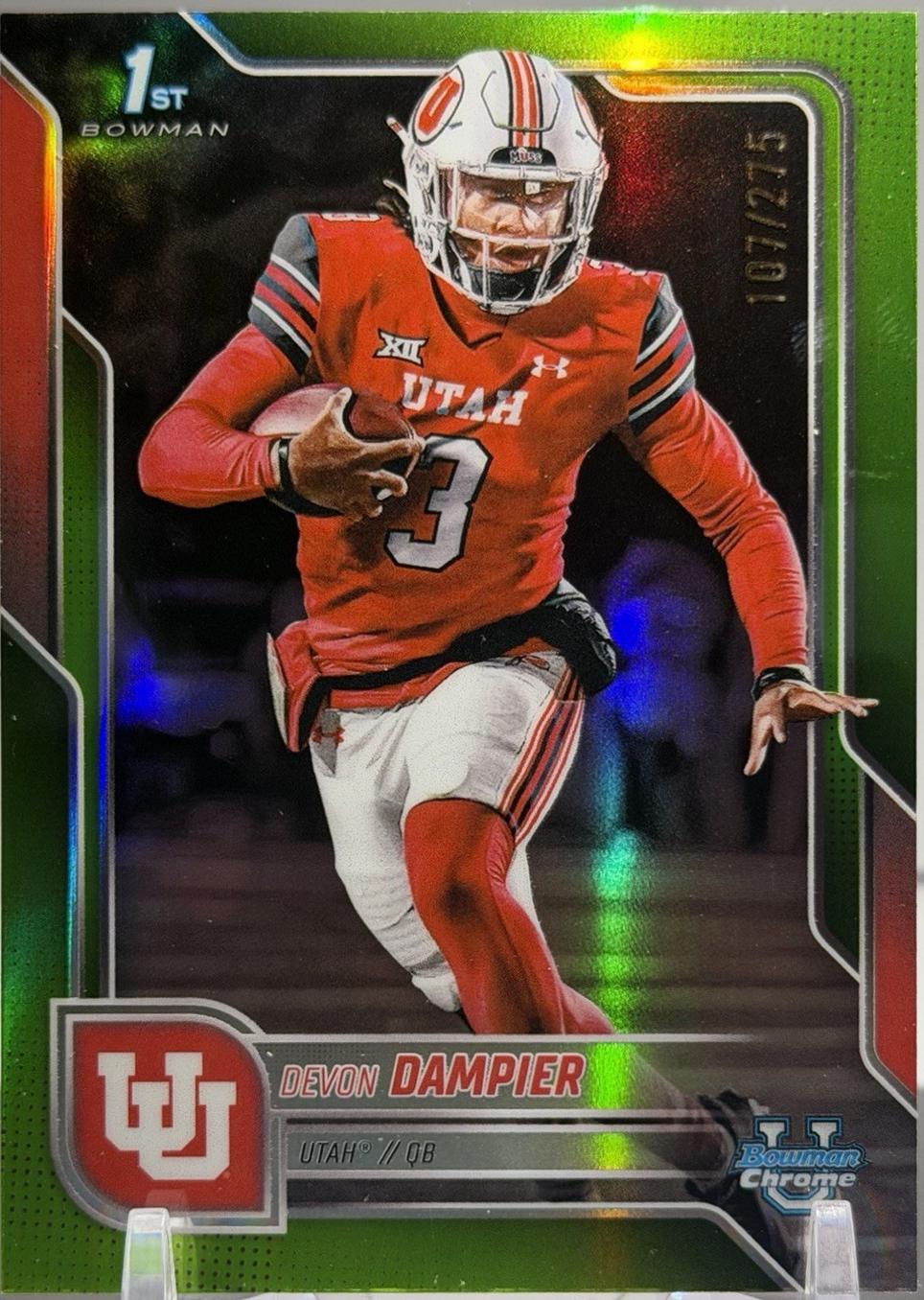 Devon Dampier [Lime Green Refractor] #3