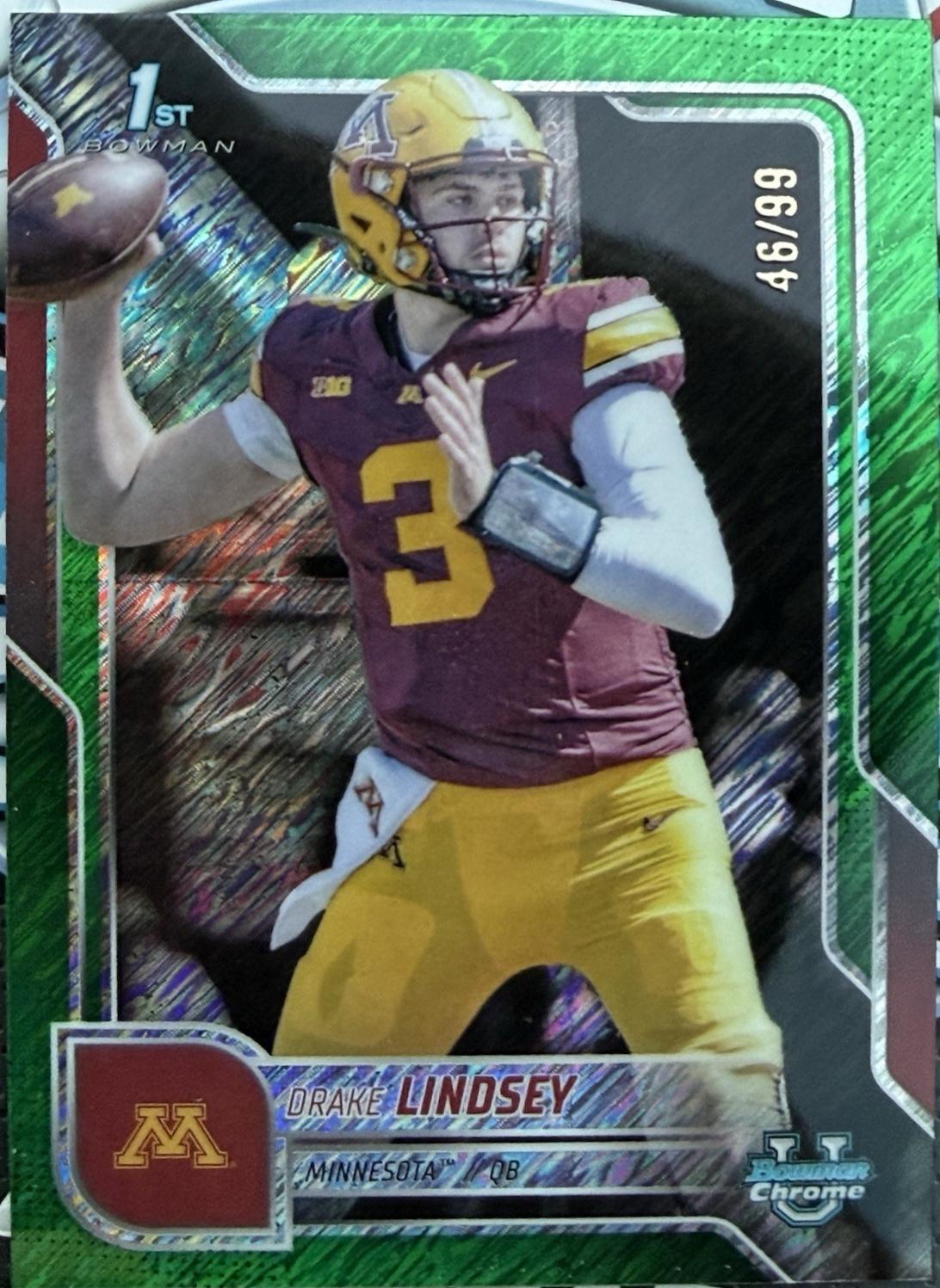 Drake Lindsey [Green Shimmer Refractor] #96