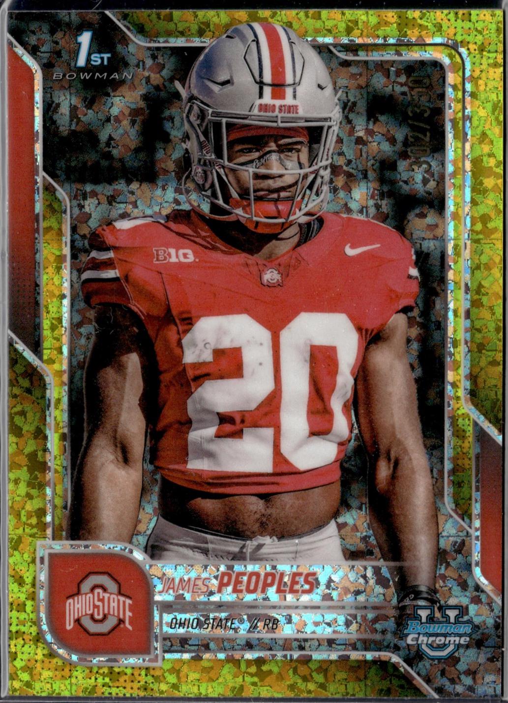 James Peoples [Yellow Mini-Diamond Refractor] #43