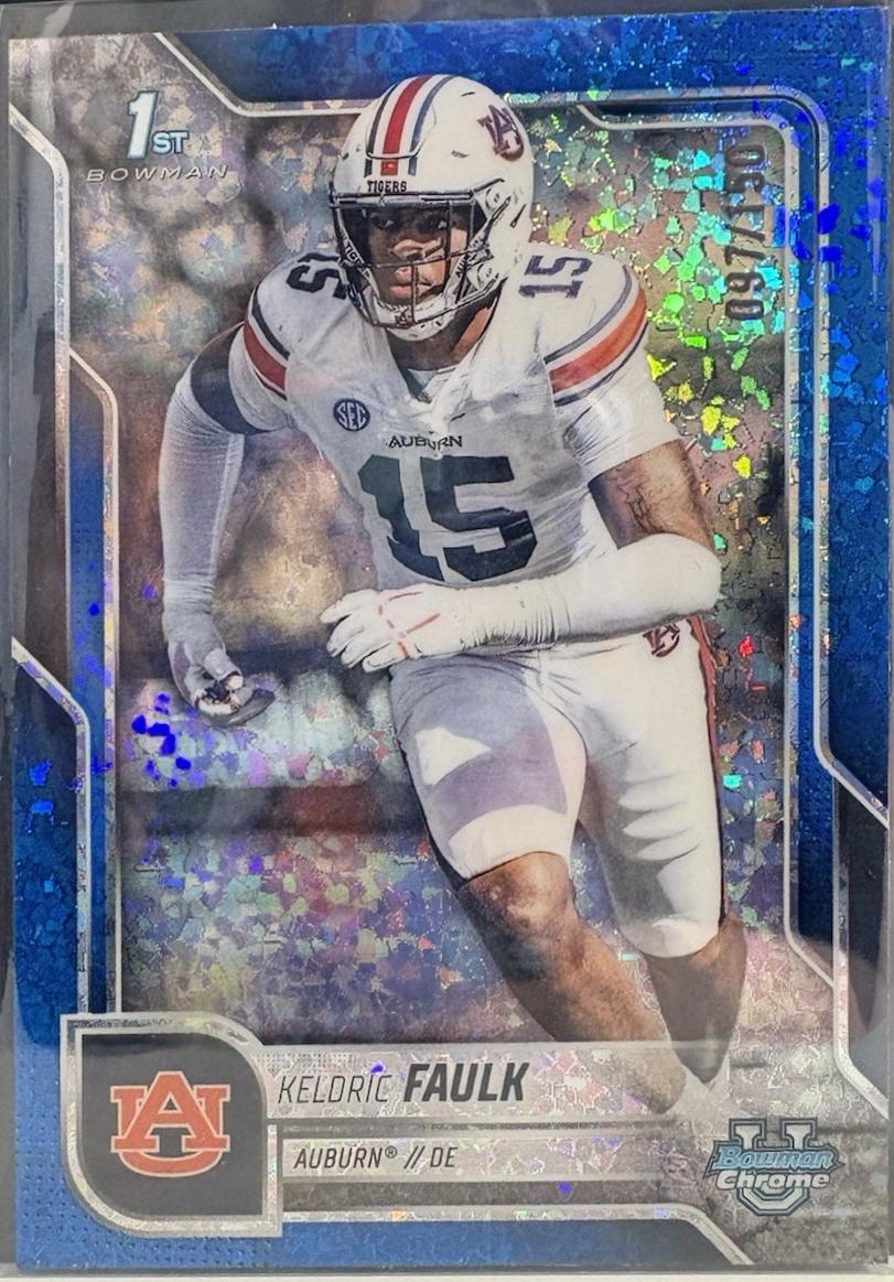 Keldric Faulk [Blue Mini-Diamond Refractor] #6