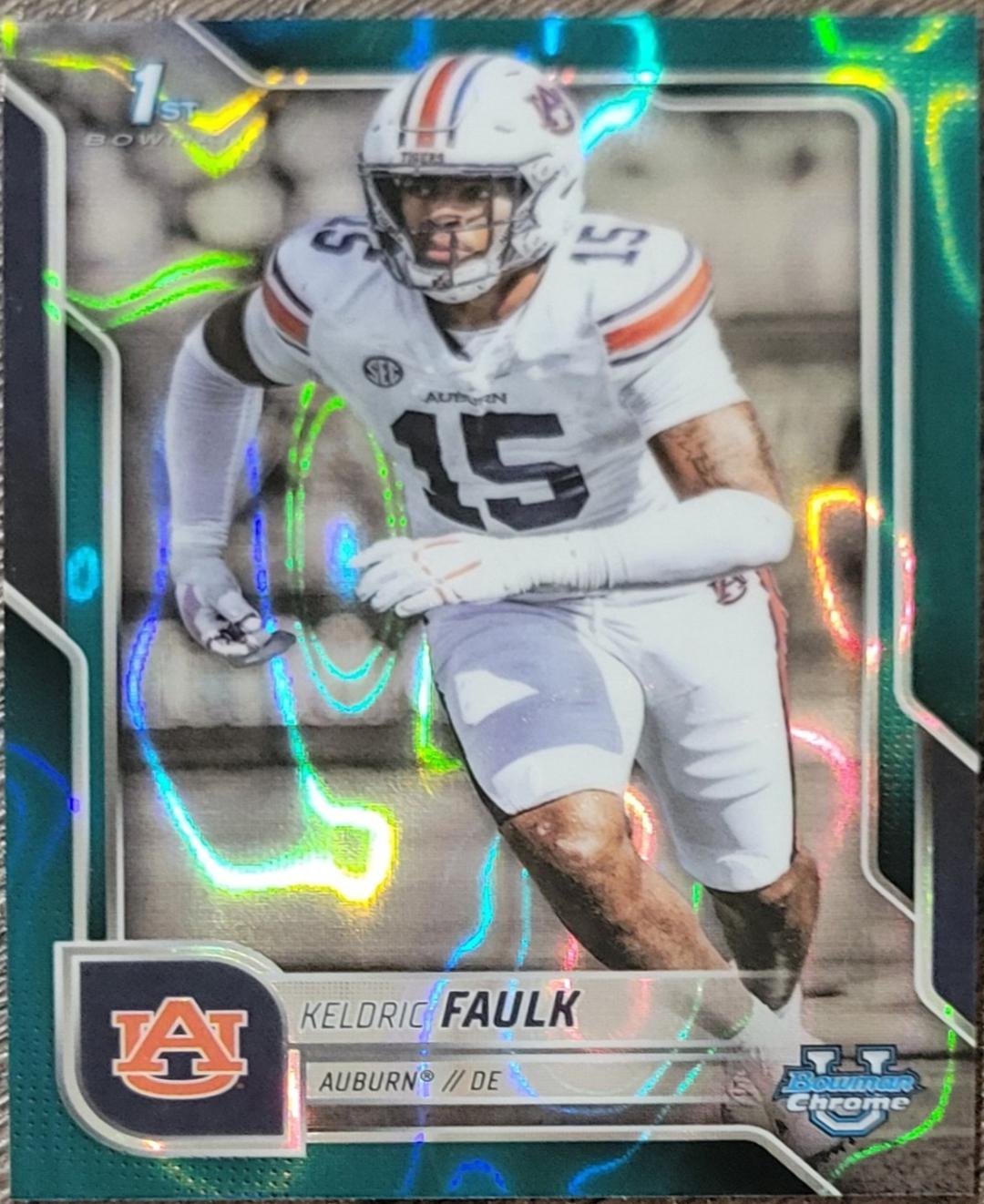 Keldric Faulk [Teal Lava Refractor] #6