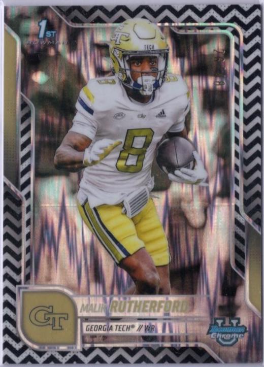 Malik Rutherford [Black White Stealth Refractor] #23