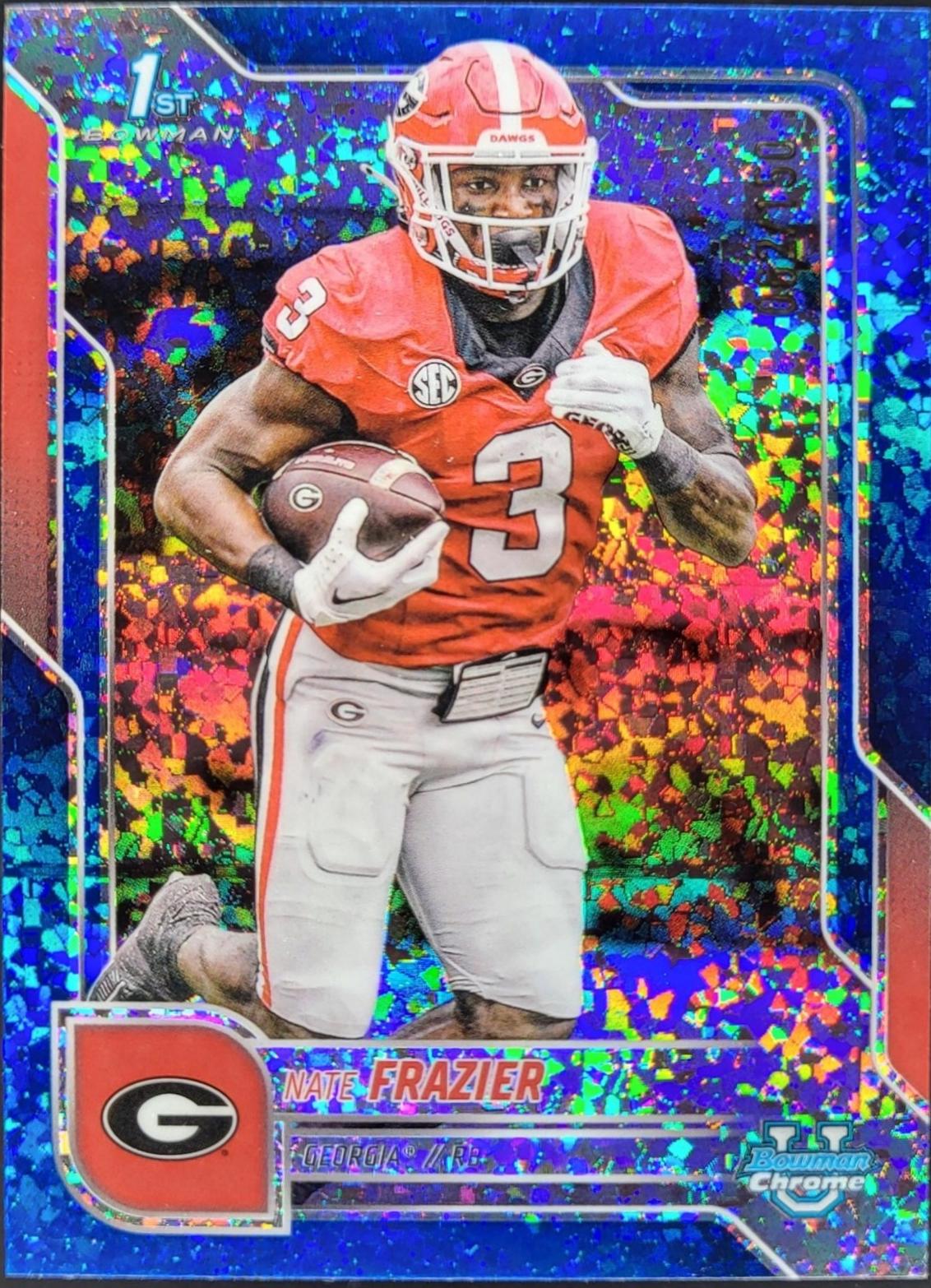 Nate Frazier [Blue Mini-Diamond Refractor] #80
