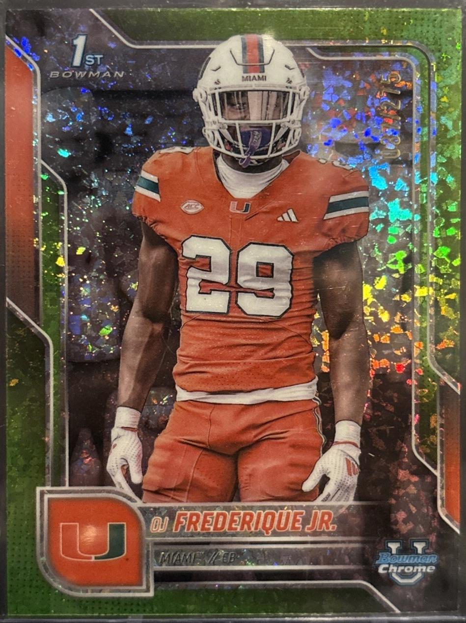 OJ FRederique Jr. [Lime Green Mini-Diamond Refractor] #92