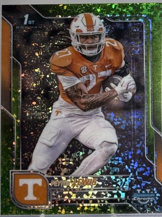Peyton Lewis [Lime Green Mini-Diamond Refractor] #97