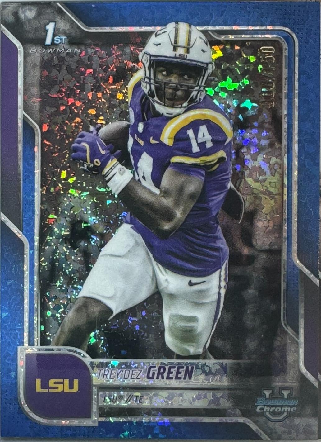 Trey'Dez Green [Blue Mini-Diamond Refractor] #94