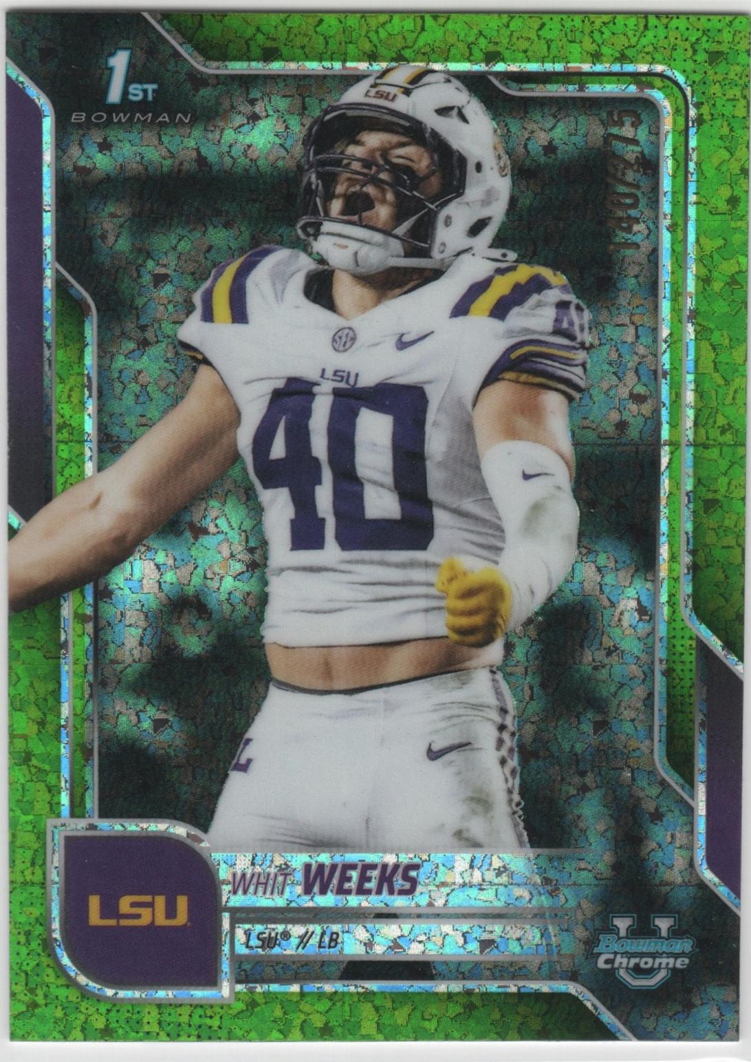 Whit Weeks [Lime Green Mini-Diamond Refractor] #128