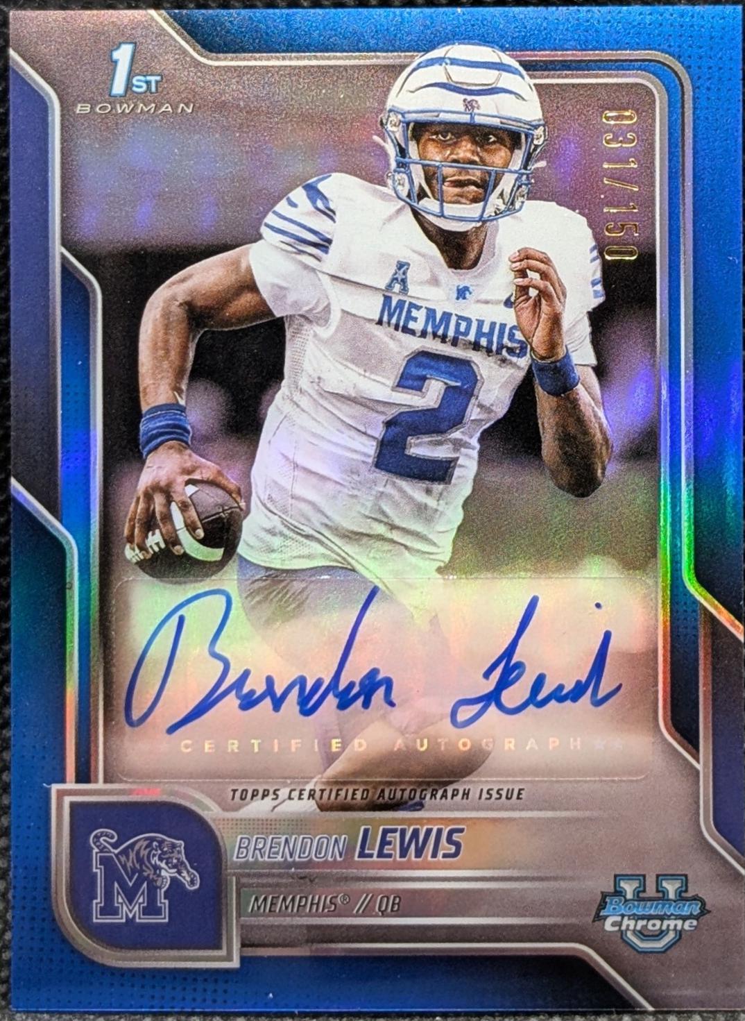 Brendon Lewis [Blue Refractor] #BCA-BL