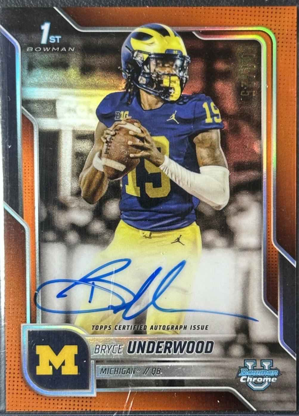 Bryce Underwood [Orange Refractor] #BCA-BUN