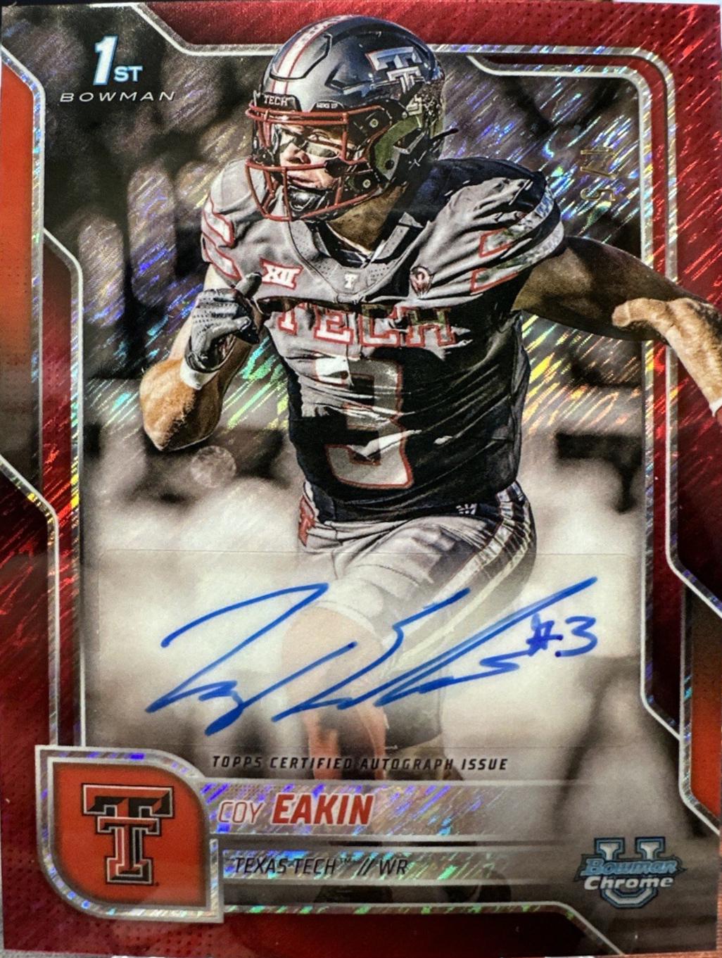 Coy Eakin [Red Shimmer Refractor] #BCA-CE