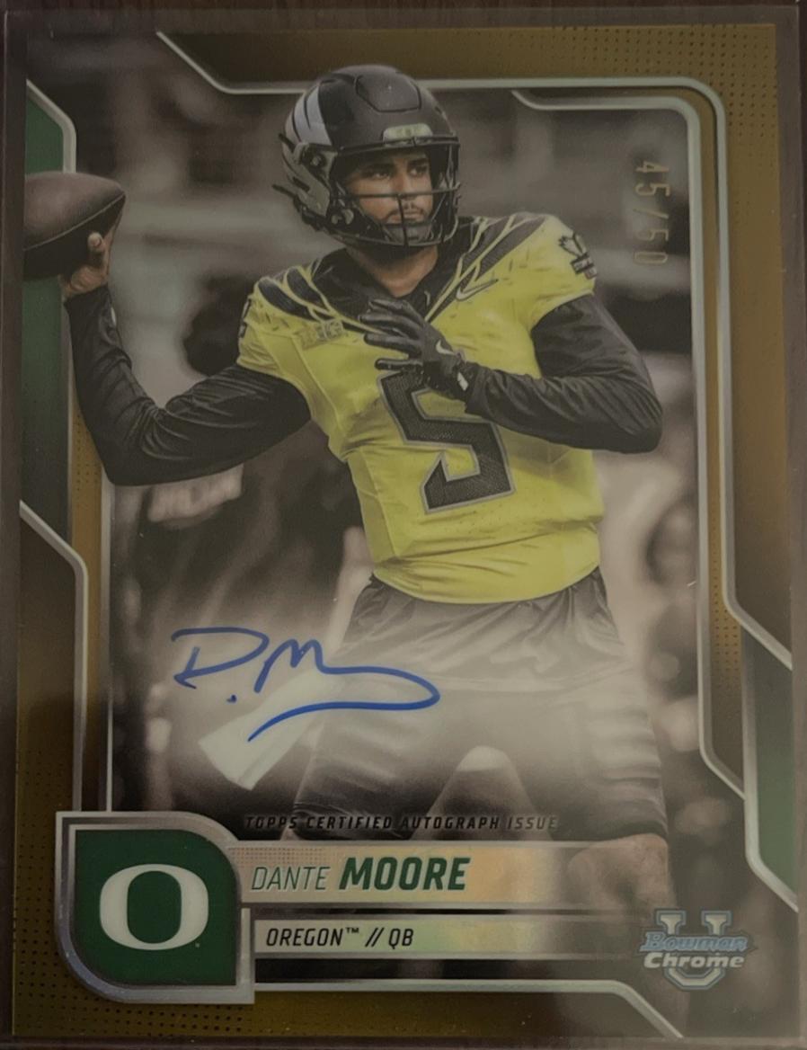 Dante Moore [Gold Refractor] #BCA-DAM