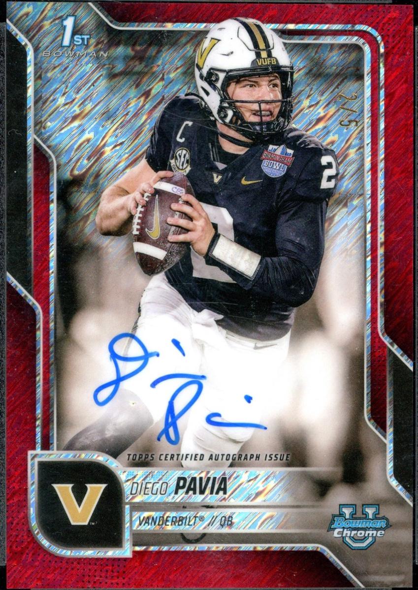 Diego Pavia [Red Shimmer Refractor] #BCA-DPA