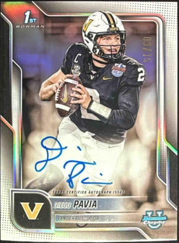 Diego Pavia [White Refractor] #BCA-DPA