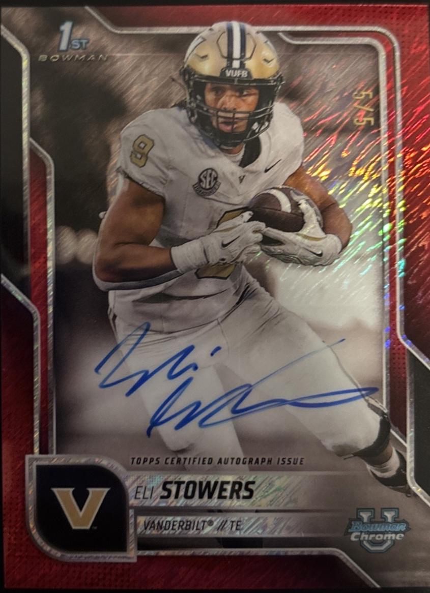 Eli Stowers [Red Shimmer Refractor] #BCA-EST