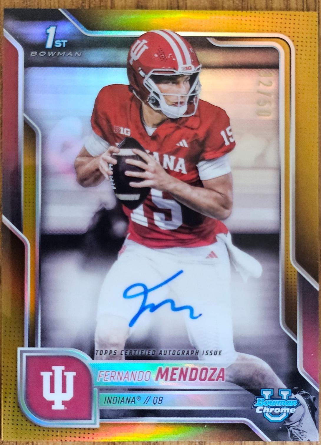 Fernando Mendoza [Gold Refractor] #BCA-FME