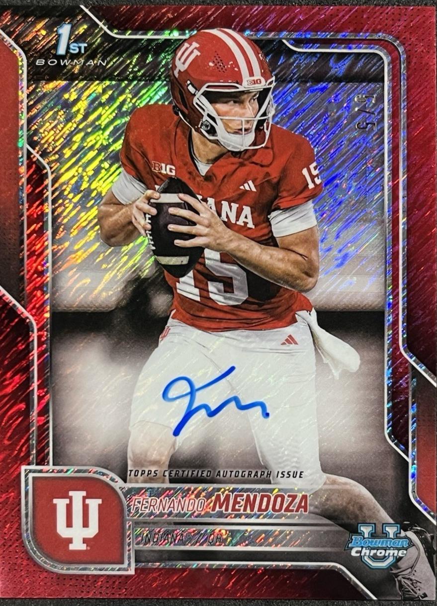 Fernando Mendoza [Red Shimmer Refractor] #BCA-FME