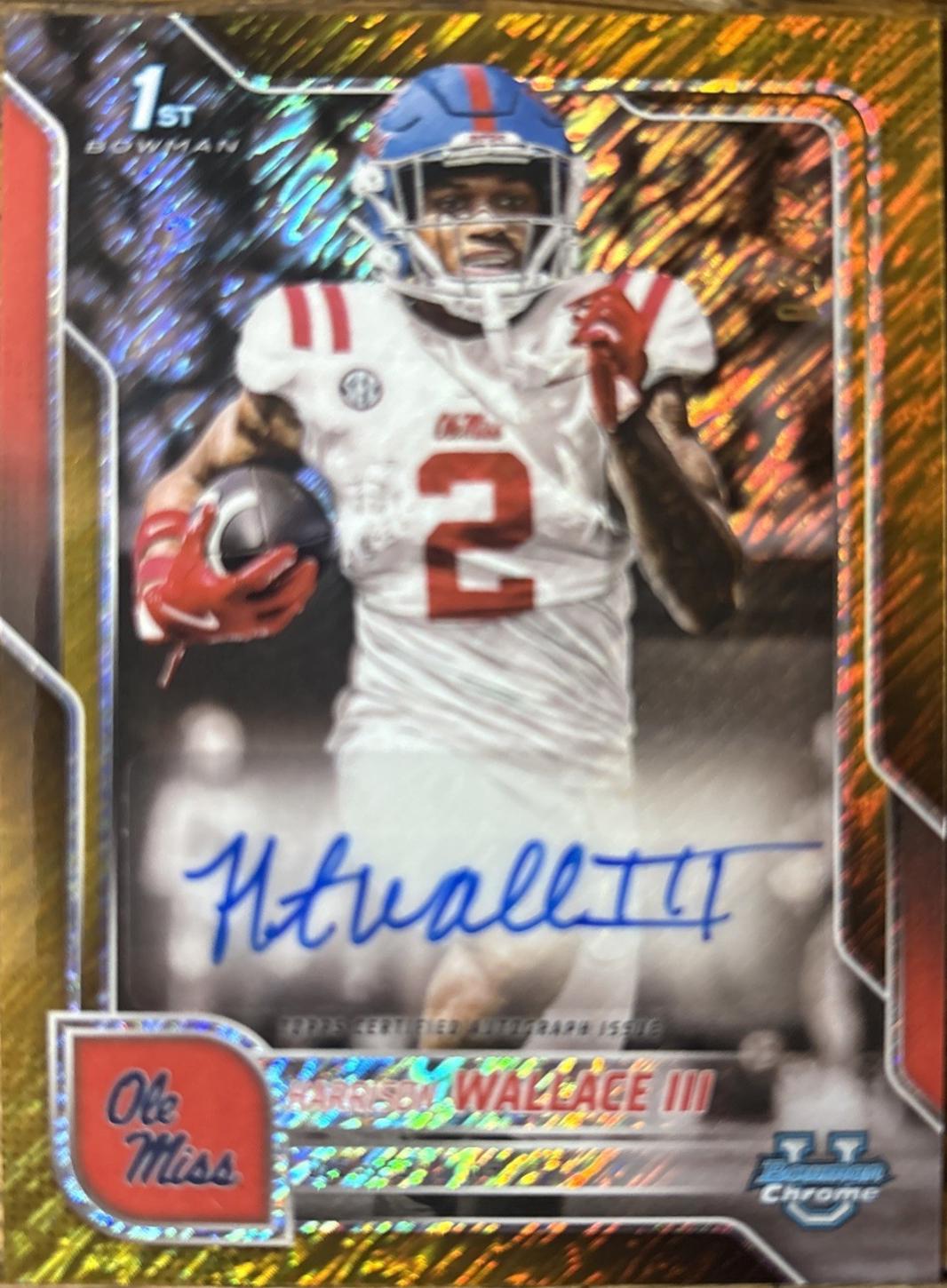 Harrison Wallace III [Gold Shimmer Refractor] #BCA-HW