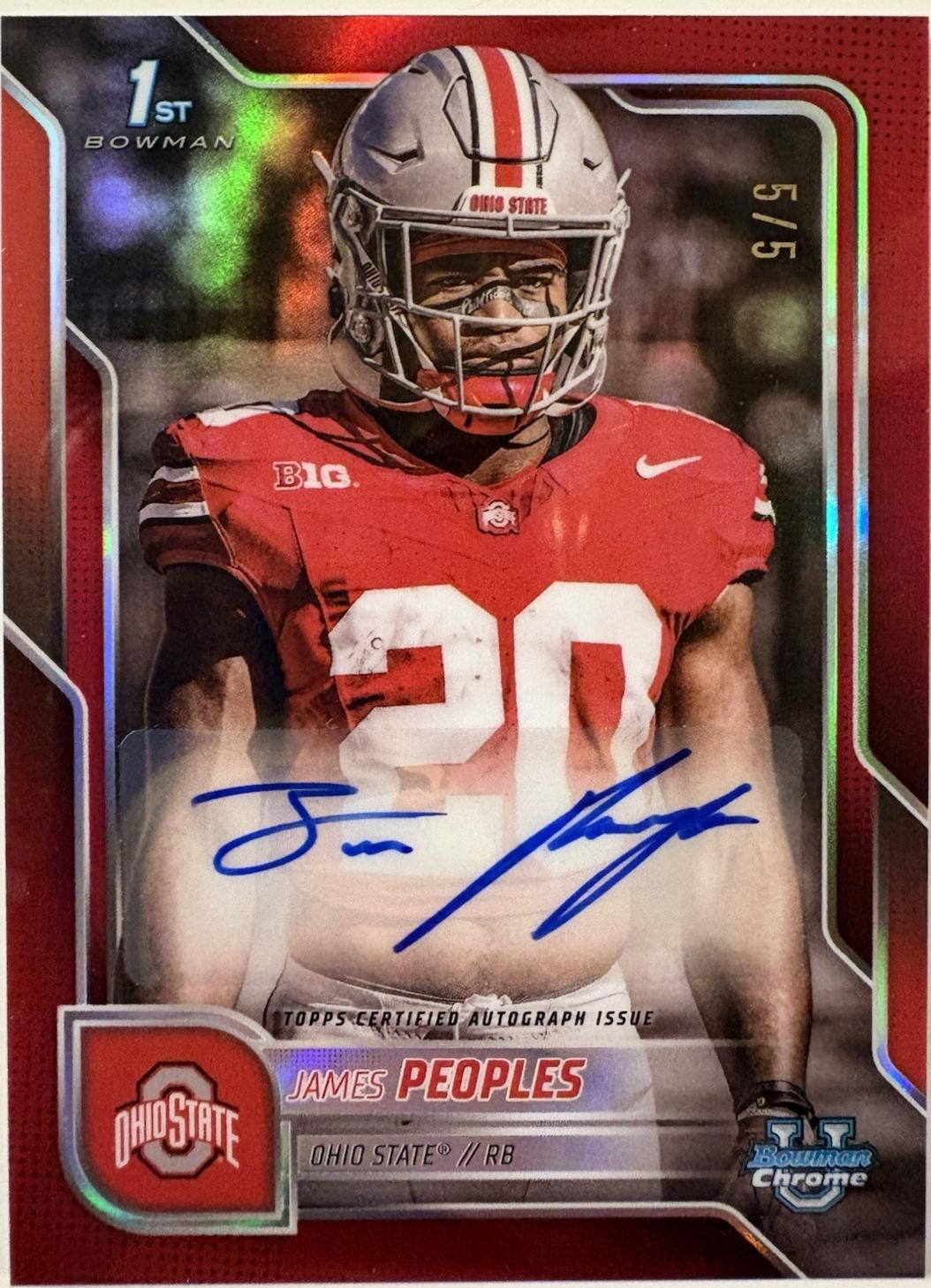 James Peoples [Red Refractor] #BCA-JP