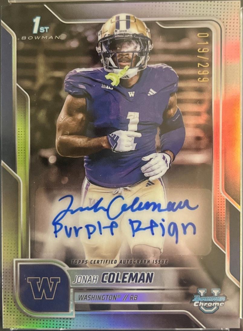 Jonah Coleman [Superfractor] #BCA-JCO