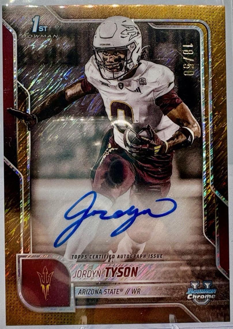 Jordyn Tyson [Gold Shimmer Refractor] #BCA-JTY