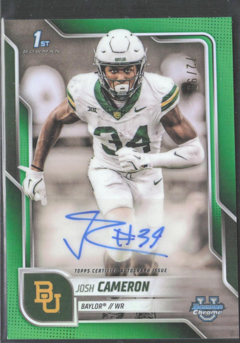 Josh Cameron [Green Refractor] #BCA-JCA