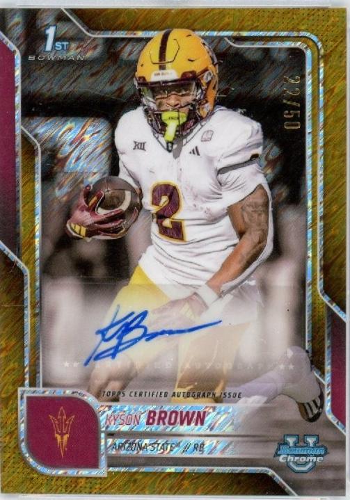 Kyson Brown [Gold Shimmer Refractor] #BCA-KB