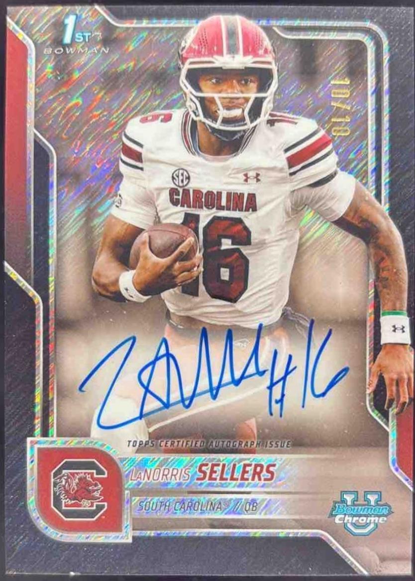 LaNorris Sellers [Black Shimmer Refractor] #BCA-LNS