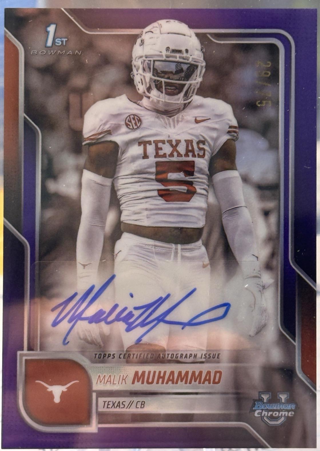 Malik Muhammad [Purple Refractor] #BCA-MMU